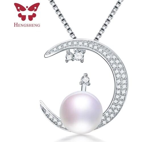 Necklace pendant for women genuine freshwater pearl jewelry 9-10mm AAAA pearl women pendants 2017