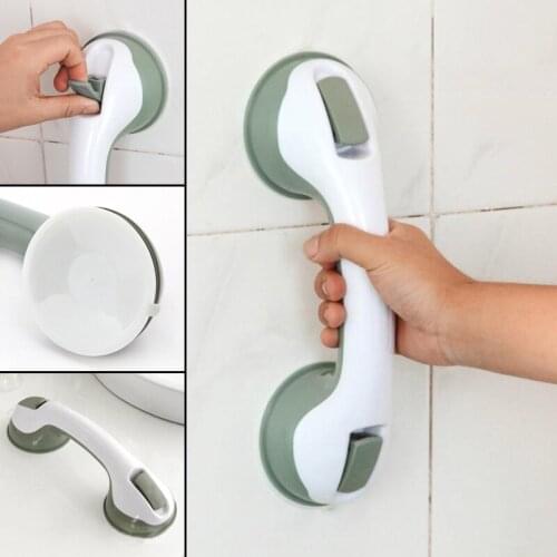 Bath Shower Grab Bars Suction Cup Grab Bar Glass Tile Holder Punch-Free Safety Handrail Support for Tub Wall Window Door G10