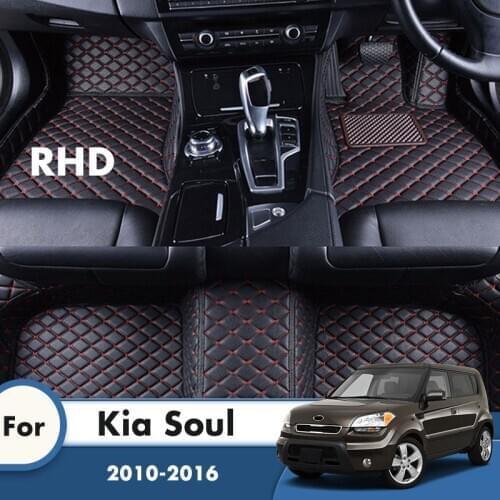 RHD Carpets For Kia Soul 2016 2015 2014 2013 2012 2011 2010 Car Floor Mats Custom Styling Foot Pads Auto Accessories Interior