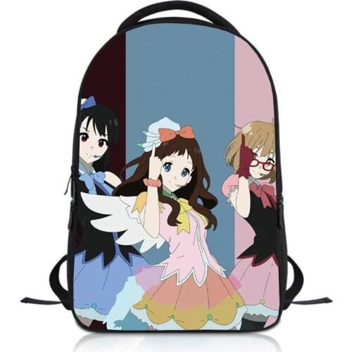 Anime Beyond the Boundary Students Backpack School Bag Children Cartoon Knapsack Boys Girls Rucksack Kids Bookbag Satchel