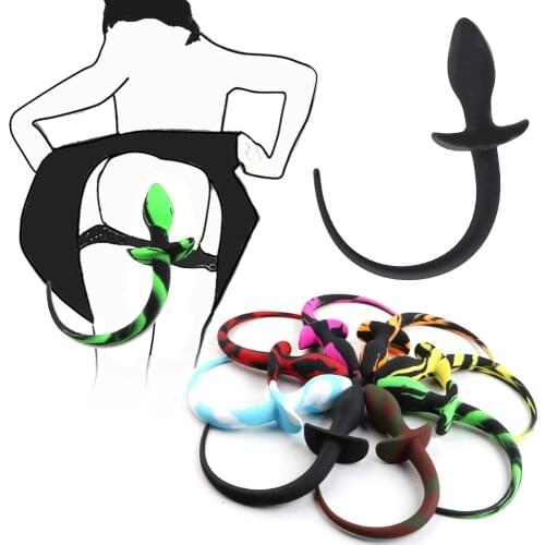 Silicone Dog Tail Anal Plug G-spot Stimulator Vagina Massage Butt Plug Sex Toys for Women Men Gay Adult Game BDSM Anal Expander