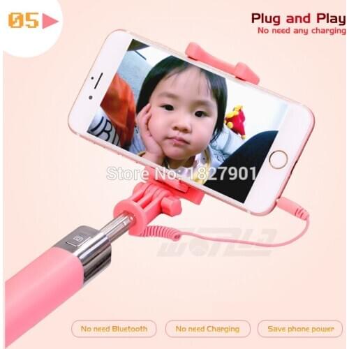 Top Quality Bluetooth Wired Selfie Sticks Monopod For iPhone Galaxy IOS Android SmartPhone with Mirror