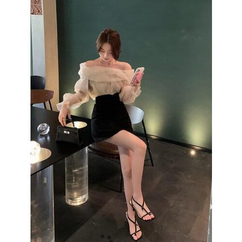 CX 2021 New Summer Women Design Feels High Waist Short Skirt Joker Collect Waist Package Hip Skirt Show Thin Fashion Short Skirt