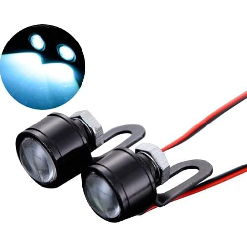1 Pair LED Strobe Hawkeye DRL Tail Light Backup Lamp Motorcycle Mirrors Mount Eagle Eye Running Lamp High quality Hot Sale