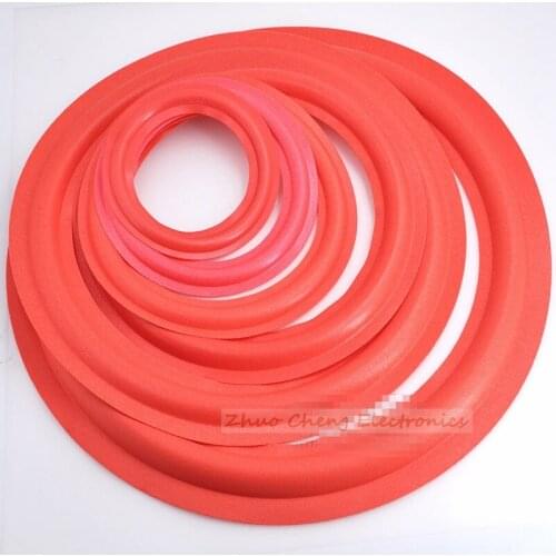 10PCS Red Speaker Foam Surround Subwoofer 6.5 INCH 8 INCH 10 INCH 12 INCH Woofer Speaker Repair DIY part Sponge ring Side
