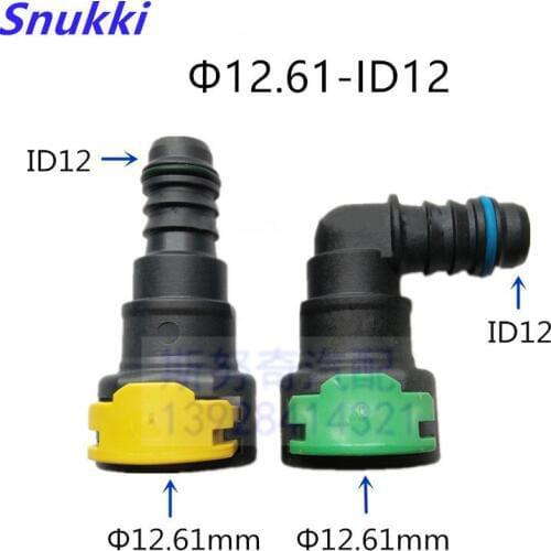 12.61mm ID12 180 degree radiating radiator pipe Exhaust pipe quick connector auto plastic female connector 5pcs a lot