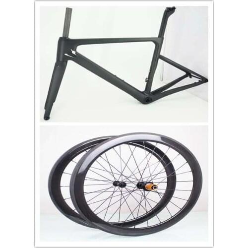2High quality carbon frame road bike multiple models rim brake disc brake 700C carbon frameset with handlebar stem