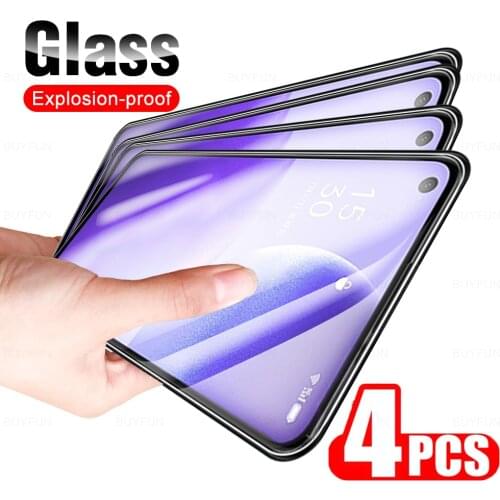 4Pcs Tempered Protector Glass For Oppo Reno 5 4 Z F 5F Find X3 X2 Lite 5G/4G On Reno5 Reno4 5lite 4lite Phone Screen Cover Film