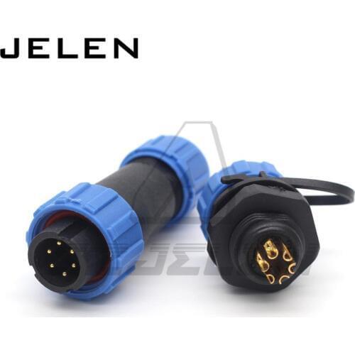 SP13 6pin waterproof connector, aviation plug socket connector, LED waterproof connector plug socket, Plastic connectors IP68