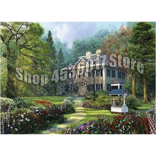 DIY Diamond Painting Gardening & Flowers Cottages Houses Christmas Gift Full Diamond Embroidery Cross Stitch Mosaic Home Decor