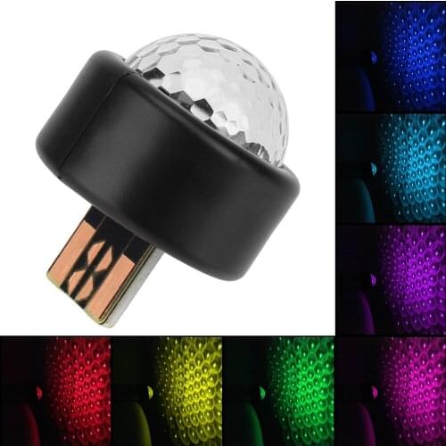 Auto Colorful Decorative Lamp LED RGB Interior Lamp Car Roof Star Light Mini USB Atmosphere Lamp Car Ambient Light