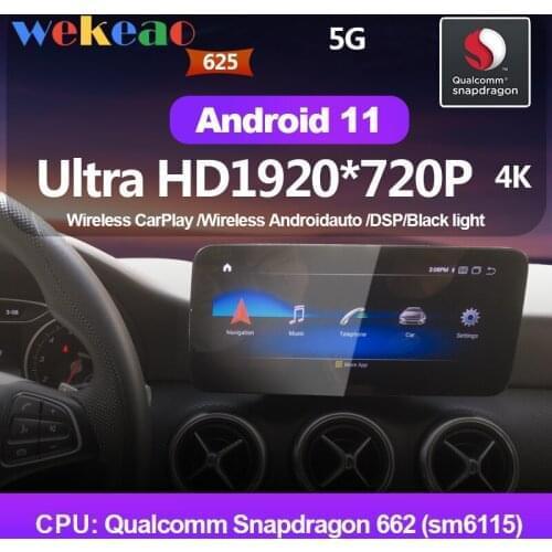 Wekeao Android 11 Car Radio For MERCEDES-BENZ A Class CLA GLA W176 A160 A180 A200 A200 A250 NTG5.0 Dvd navigation GPS 12.3"