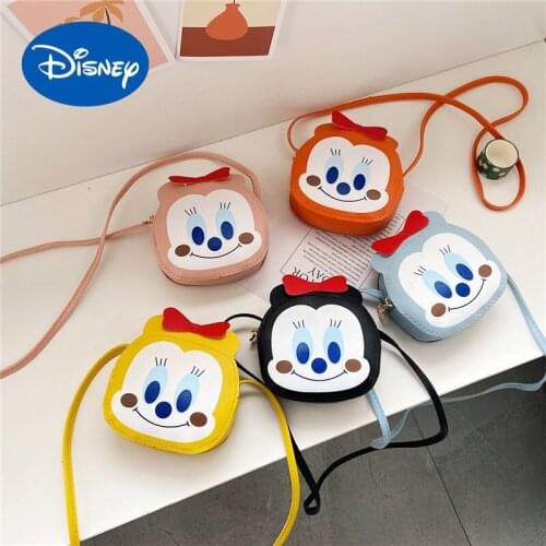 Disney Childrens Mini Messenger Bag Cute Girls Fashion Kids Princess Bag Cartoon Pu Bow Coin Purse School Bags for Girls
