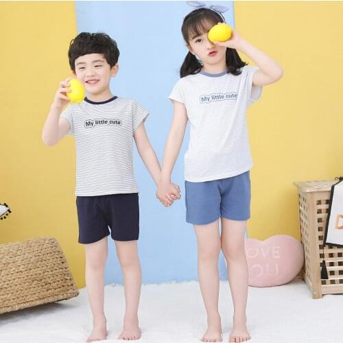 Toddler Kids Summer Clothes Boys Girls Cartoon Outfits Baby Tops Short Suits 2 4 6 8 10 12 Years Short-Sleeved Children Clothing