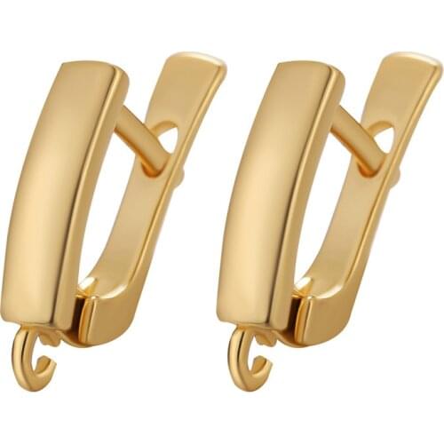 JUYA 2021 New Luxury Earrings Hooks Cubic Zirconia Earring Clasps DIY Handmade Jewelry Findings Accessories For Jewelry Making