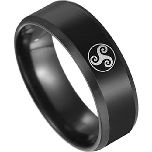 Teen Wolf Triskele Rings punk viking Stainless Steel Fashion Punk Finger Rings for Men Women Triskelion Allison trendy Jewelry