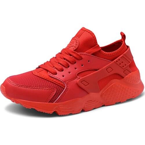 Unisex White Sneakers for Men Mesh Sports Trainers Running Shoes Husband 2021 Summer Male Women Flat zapatillas para hombre Red