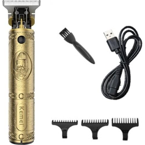 KEMEI KM-700B Electric Pro Li Clippers Barber 0mm Hair Trimmer Professional Haircut Shaver Carving Hair Beard Machine Styling
