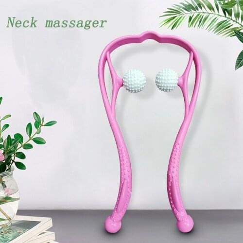 Cervical Vertebra Massager Manual Clamp Neck Massage Ball Acupoint Neck Massage Clamp Relax Muscles and Relieve Fatigue