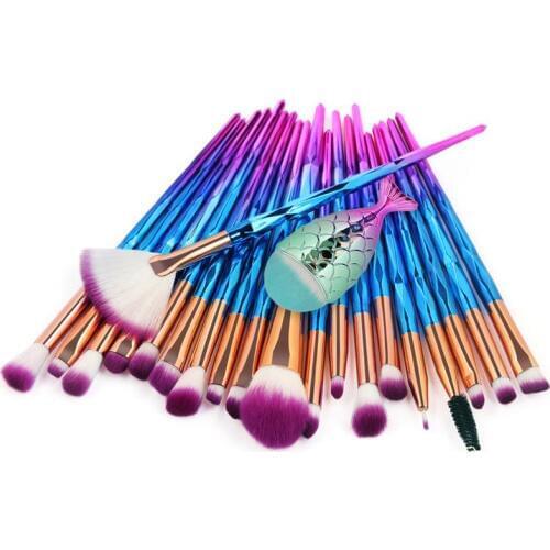 21 PCS Makeup Brush Set Mermaid Makeup Brush Foundation Brush Professional Makeup Brush Set Pinceau Maquillage For Women