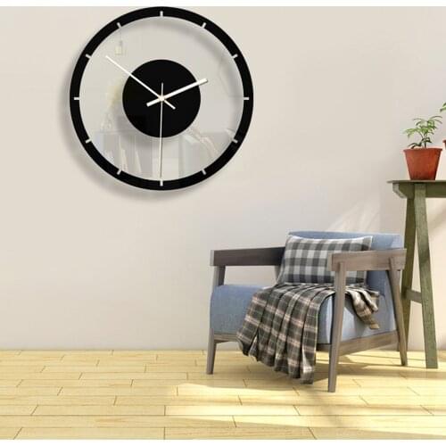 Wall Clock Modern Design Nordic Style Wall Clock Silent Transparent Acrylic Clock Home Living Room Wall Clock Modern Design Home