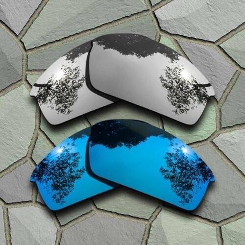 Chrome&Sky Blue Sunglasses Polarized Replacement Lenses for Oakley Bottlecap