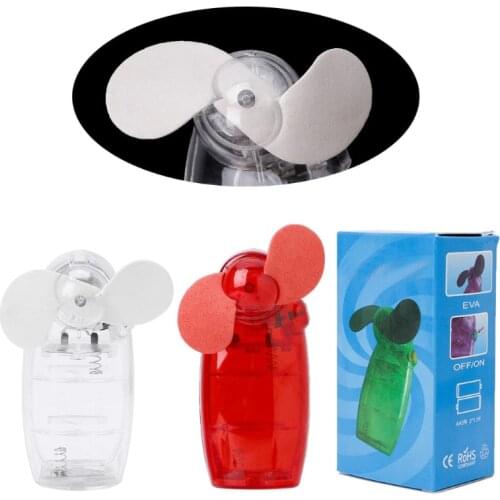 Lovely Portable Mini Pocket Fan Cool Air Hand Held Battery Powered Travel Holiday Blower Electric Cooler for Travel Home Outdoor