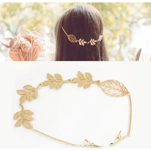 European and American fashion flower butterfly headband, leaf clip, tassel chain headband