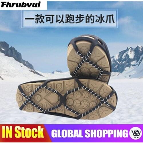 1 Pair Anti-Skid Ice Snow Shoe Spiked Climbing Grips Cleat Crampons Climbing Camping Anti Slip Shoes Cover