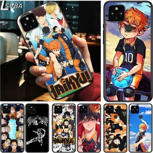 Haikyuu Anime Shockproof Cover for Google Pixel 5 4 5A 4A XL 5G Black Phone Case Shell Soft Fundas Coque Capa