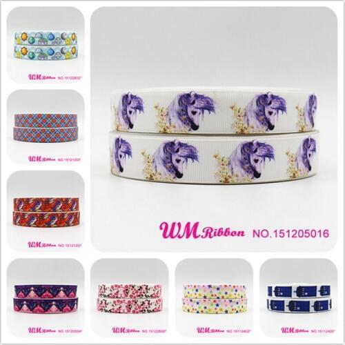 Q&N ribbon 7/8inch 22mm house printed Wedding Party Festive Event Decoration Crafts Gifts Wrapping Apparel Sewing Fabric