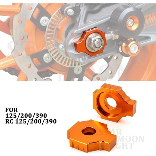Rear Axle Spindle Chain Adjuster For RC 125 200 390 2014 2015 2016 2017 2018 2019 RC125 RC390 Motorcycle Accessories