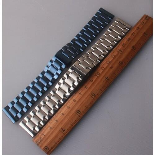 Quick Release Watch Straps 14 15 16 17 18 19 20 21 22 23 24mm Watchband Stainless steel Dark Blue Bracelet for Smartwatch Band
