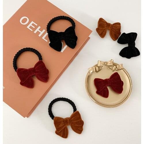 Cute Elastic Hair Bands Girls Hair Styling Tools Headdress Rubber Band Ins Hair Rope Hair Wear Headwear Kids Scrunchies