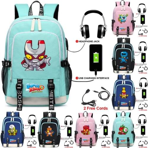Super Zings Cartoon Backpack Mochila Backpacks Women Men Laptop Backpack Fashion Bookbag Travel Bagpack School Bags