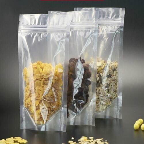 100pcs/lot Self-seal Plastic Storage Bag 4 Sizes Thicker Transparent Zip Lock Bag Home Organizers Containers