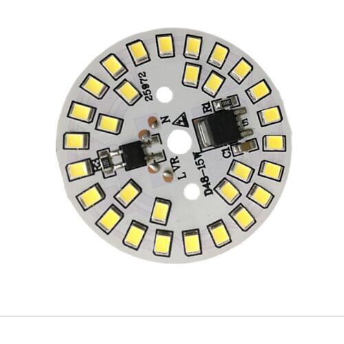 LED SMD Chip LED Bulb Lamp 15W 12W 9W 7W 5W 3W AC220V Smart IC LED Bean DOB For Bulb Light Driverless Cold White Warm White
