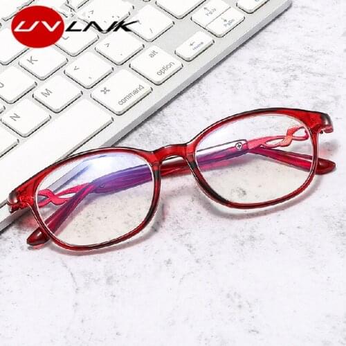 UVLAIK 2021 Myopia Glasses Frame Women Eyeglasses Student Square Computer optical Finished Prescription Glasses Frames