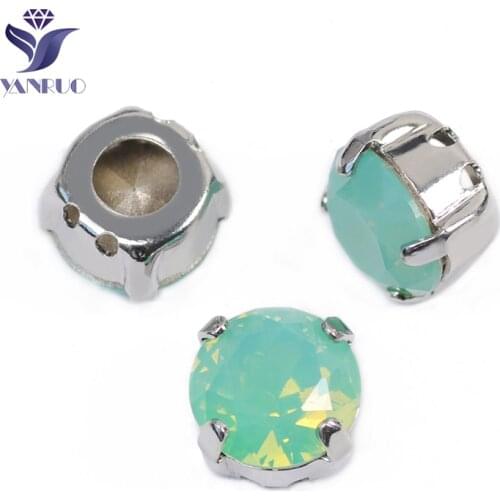 YANRUO 1357 Pacific Opal Brilliant Cut Strass Glass Rhinestones Applique Sewing Crystals Fancy Stones Decorations For Diy Bridal