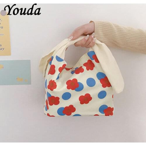 Youda Lunch Bag Multifunction Handbag Multicolor Cute Flower Women Hand Pack Thermal Breakfast Box Portable Picnic Causal Travel