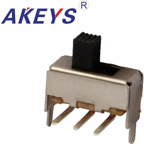 10PCS SS-12F39 1P2T-G5 Single pole double throw slide switch verticle type bend pin 3 pin with 2 fixed pin