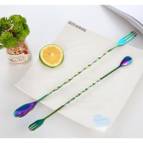 100pcs Double Head Cocktail Drinks Mixer Bar Spoon Muddler Stirrer Drinks Stirring Mixing Sticks Barware ZA6756