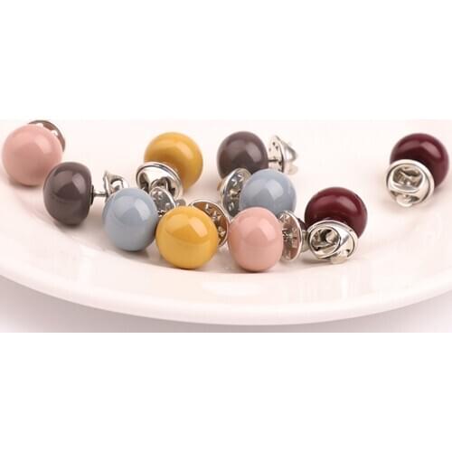2pcs Imitation Pearl Brooch Lapel Pin Womens Collar Cardigan Shawl Jewelry