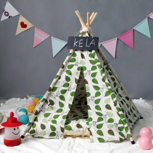 2020 Creative Green Leave Pet House Tent Shaped Pet Cozy House Cat Home Small Dog Cat Foldable Bed Cat House Puppy Kitten Bed