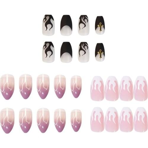 24pcs/set Nail Transfer Stickers Decoration Print Foil Stickers Removable False Nails Female Gifts Nail Decoration