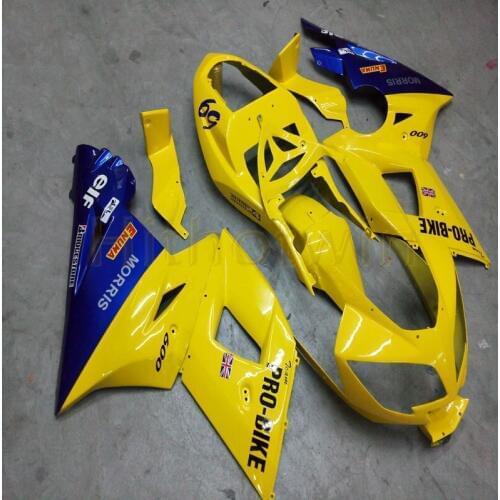 5Gifts+Custom yellow Motorcycle cowl for 600 2003 2004 2005 650 2003-2005 ABS motor Fairing kit M2