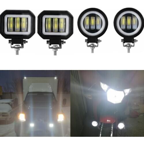 6D Lens 5 Inch Round Square Led Work Light 12V For Car 4WD ATV SUV UTV Trucks 4x4 Offroad Motorcycle Auto Working Driving Lights