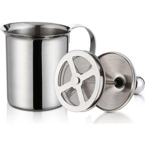Great Stainless Steel Hand Pump Milk Frother & Creamer 400ml wholesale
