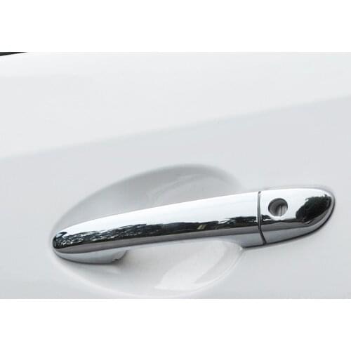 For Mazda 2 Demio DL Sedan DJ Hatchback 2015 2016 2017 ABS Chrome LHD Real door handle Protector Cover Trim Accessories 8pcs
