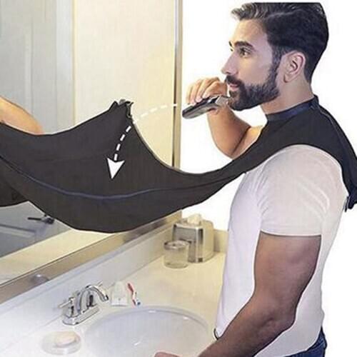 Men Beard Apron Beard Care Clean Shaving Apron Facial Hair Dye Trimmings Catcher Cape With Suction Cup